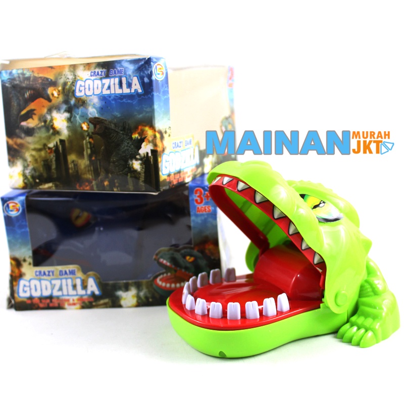 MAINANKEI MAINAN ANAK MURAH LZ14 GAME GODZILLA GIGIT KAGET MAINAN PRANK ANAK GODZILLA GIGIT