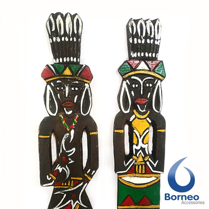 Set Hiasan Dinding Motif Suku Dayak Kalimantan Satu Set Isi 2pcs Shopee Indonesia