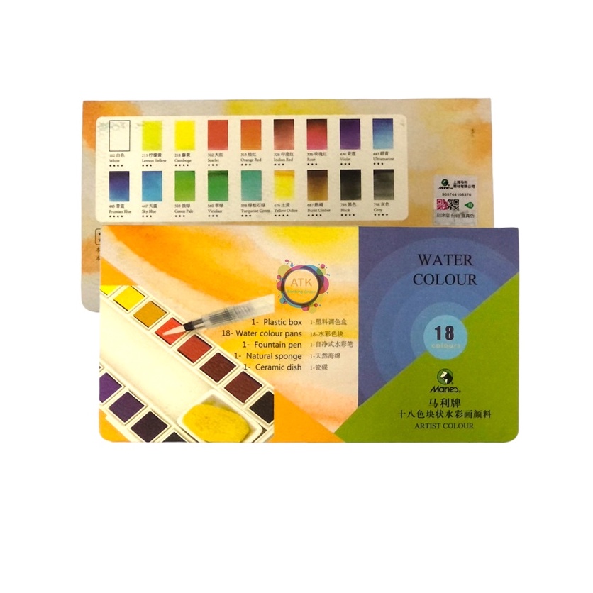

Water Colour 18 Warna Maries #W-4018 / Cat Air Artist Colour 18 Warna – SHABG