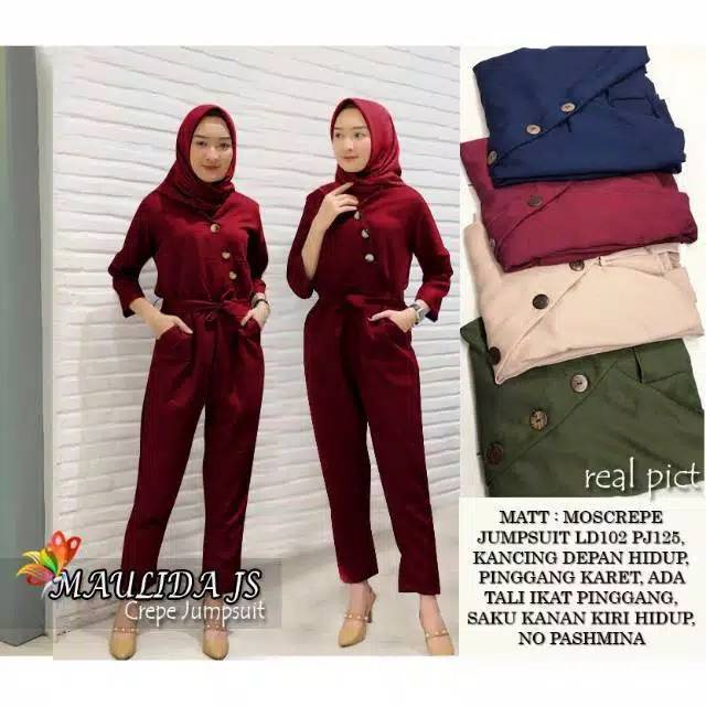 Tq88indonesia Jumpsuit Wanita Terbaru / JUMSUIT MAULIDA / Jumpsuit squilby /  Baju Jumpsuit Cewek TerbARU / Ootd Terbaru / Outfit Kekinian / Pakaian Casual Wanita