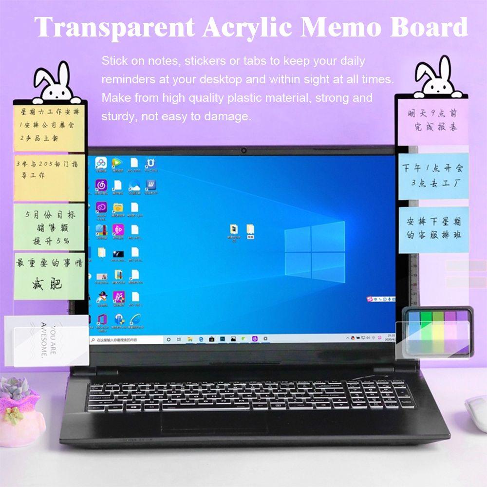 Wonder Message Memo Board Akrilik Komputer Side Panel PC Screen Alat Tulis Ingatkan Memo Pad