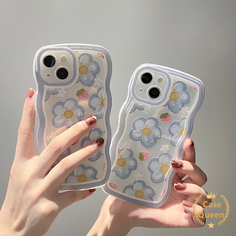 Casing Soft Case Bumper TPU Motif Strawberry Untuk Samsung A13 A12 A32 A52 A50s A30s A52s A50 M12