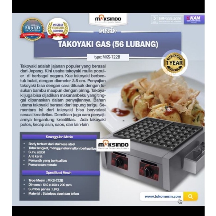 bisa COD Mesin takoyaki maksindo termurah