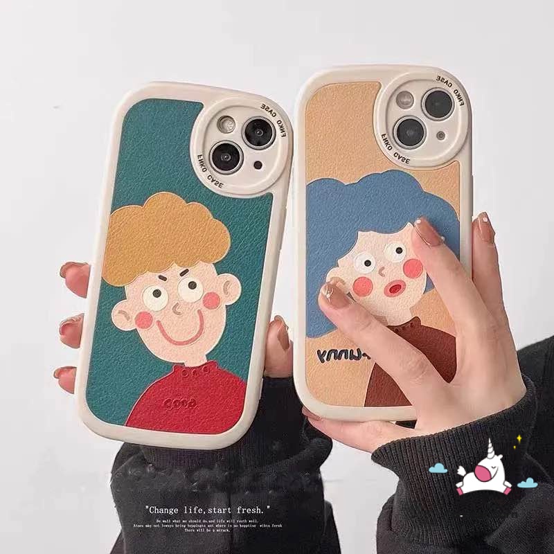 Soft Case TPU Motif Kartun Anak Laki-Laki / Perempuan Untuk iPhone 13 11 12 Pro MAX 7 8 Plus 6 6s Plus XR X XS MAX SE 2020 8plus 7plus