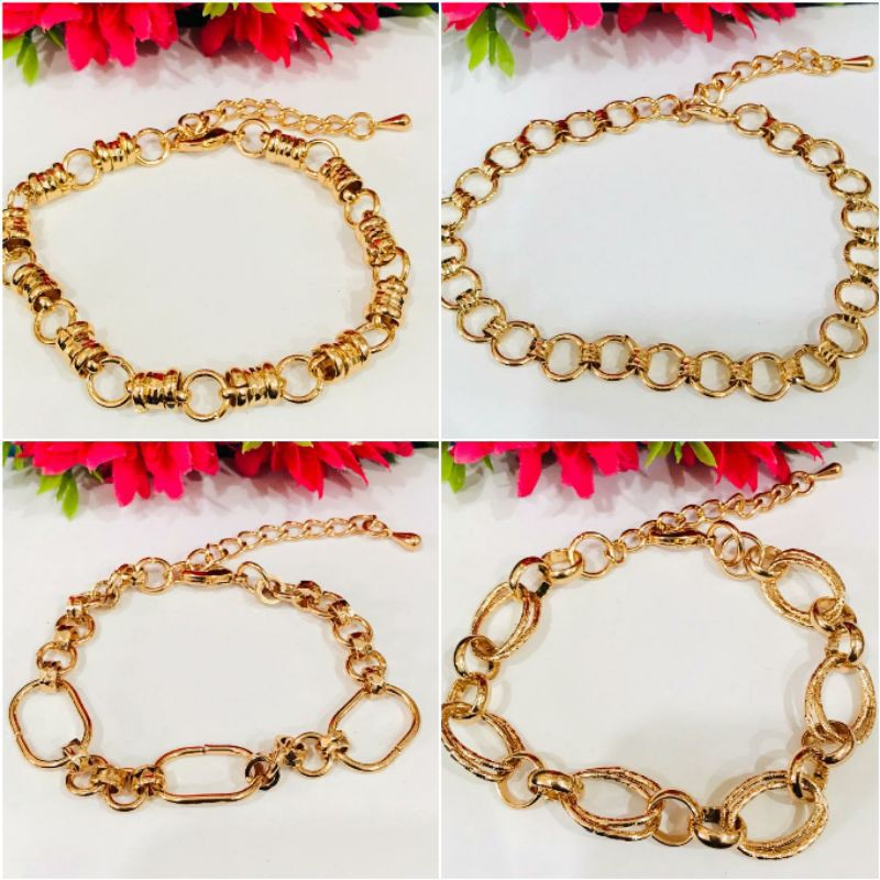Fourfashion Gelang Tangan Dewasa Motif Rantai YT034