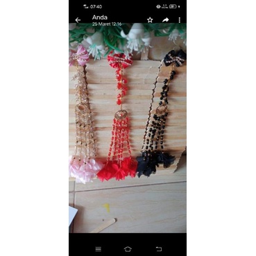 bros dagu kristal panjang/ bros mewah/Bros cantik/ bros handmade