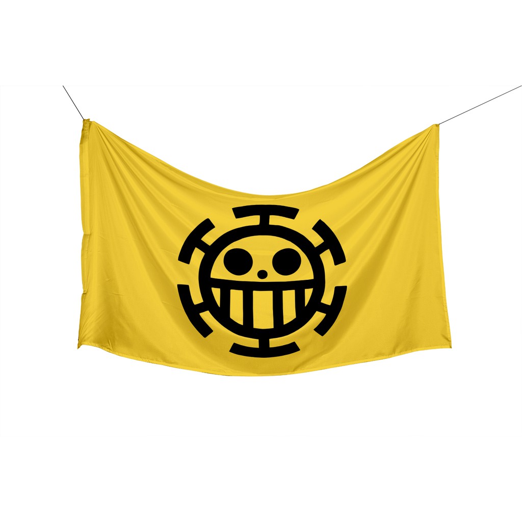 Poster Kain Bendera One Piece Tapestry Wall Decor Kain Aesthetic Cosplay Anime Luffy Pirate OP flag-Law