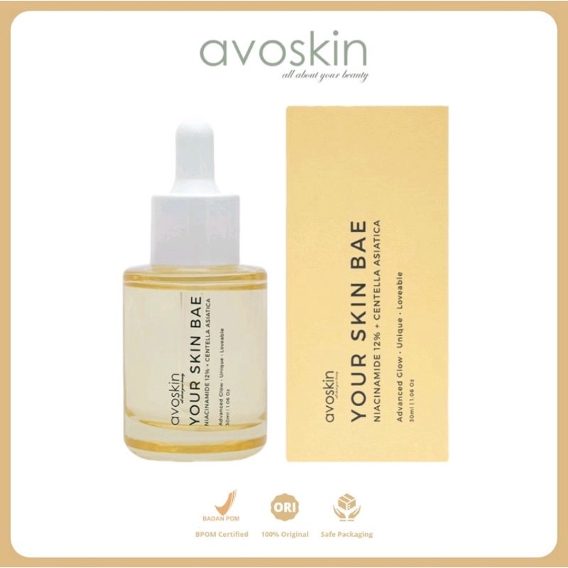 AVOSKIN YOYR SKIN BAE NIACINAMIDE 12% + CENTELLA ASIATICA + KALE SERUM DAN TONER