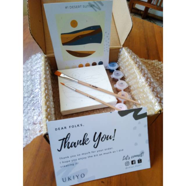 

DIY painting by numbers DesertSunset painting kit