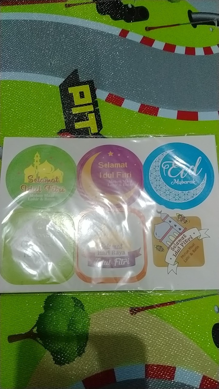 Sticker Bulat Toples Lebaran Idul Fitri