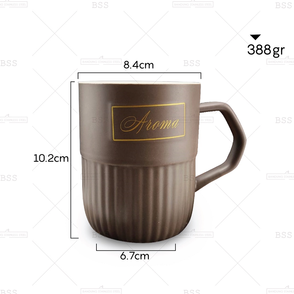 Cangkir Mug 400ml Keramik Motif Gelas minum Lucu Warna Aesthetics High Quality Ceramic