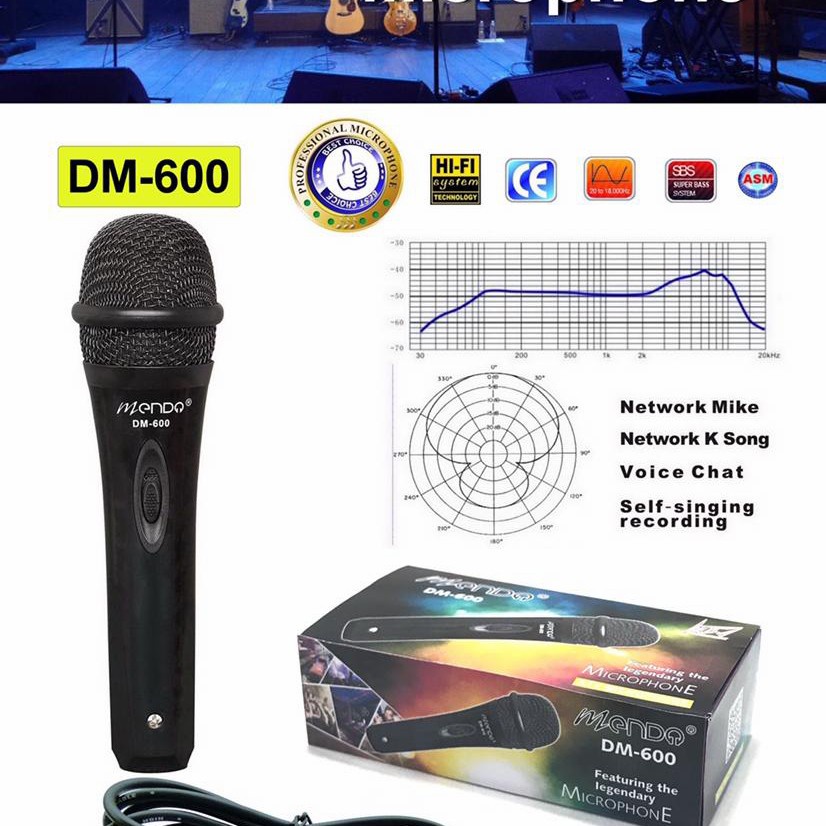 MENDO Microphone Kabel - Mic Murah