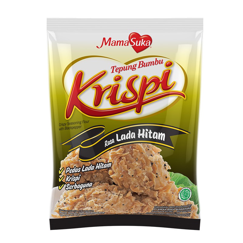 

MAMASUKA TEPUNG BUMBU KRISPI LADA HITAM 180GR