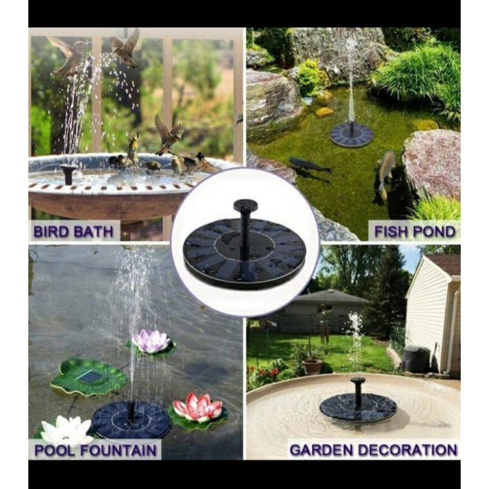 Pompa air mancur tenaga panel surya