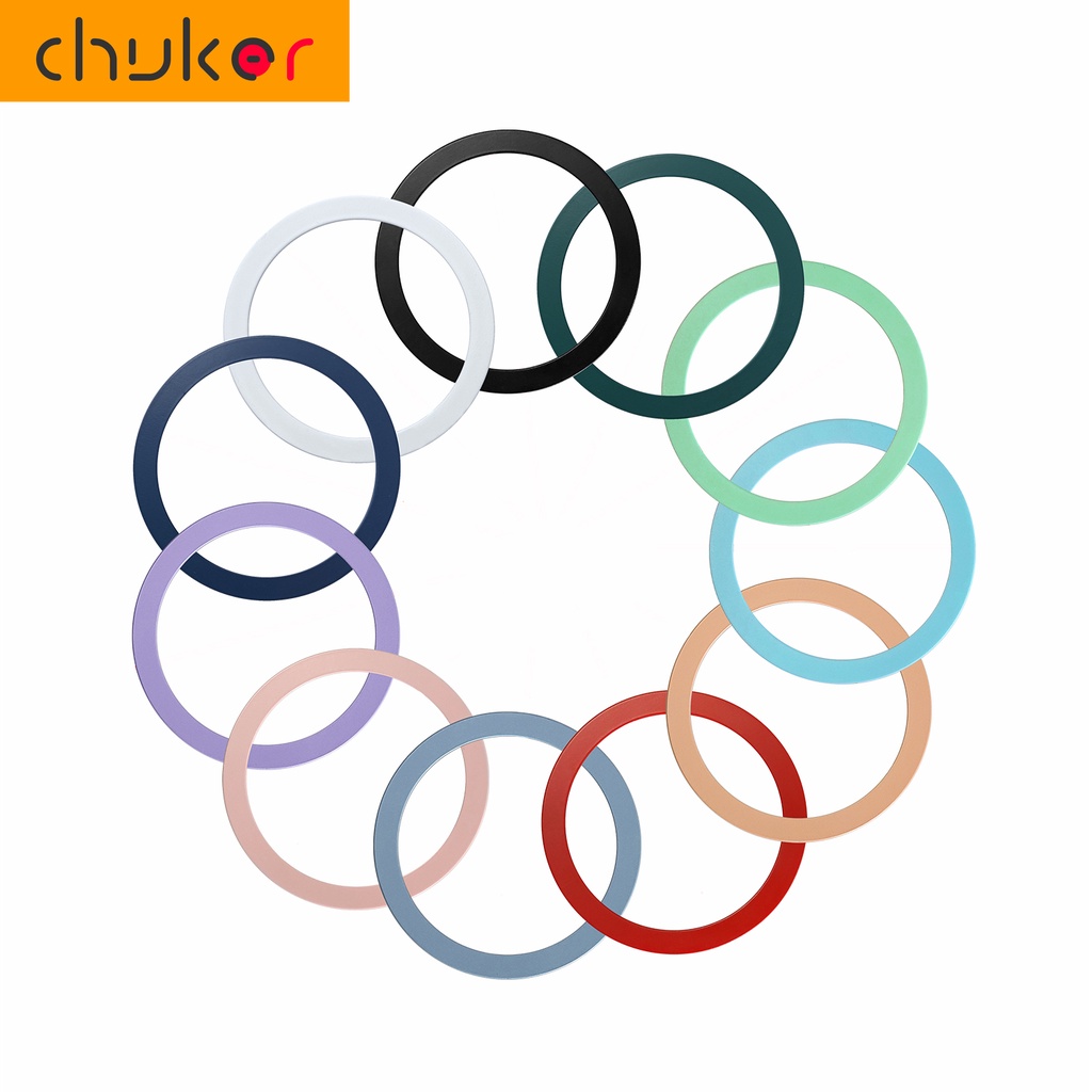 5pcs Stiker Ring Magnetik Wireless Charger Bahan Metal Untuk iphone