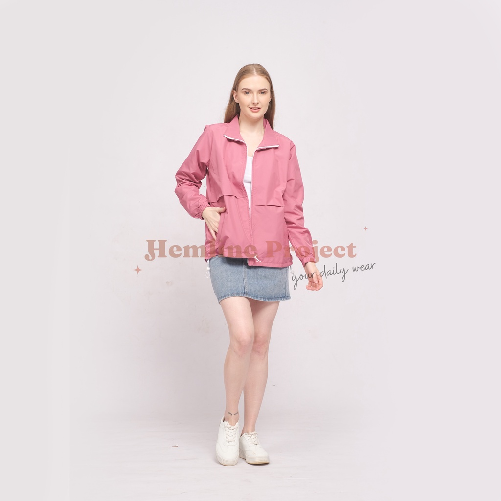 Elya Jaket Coach Wanita - Dust Pink