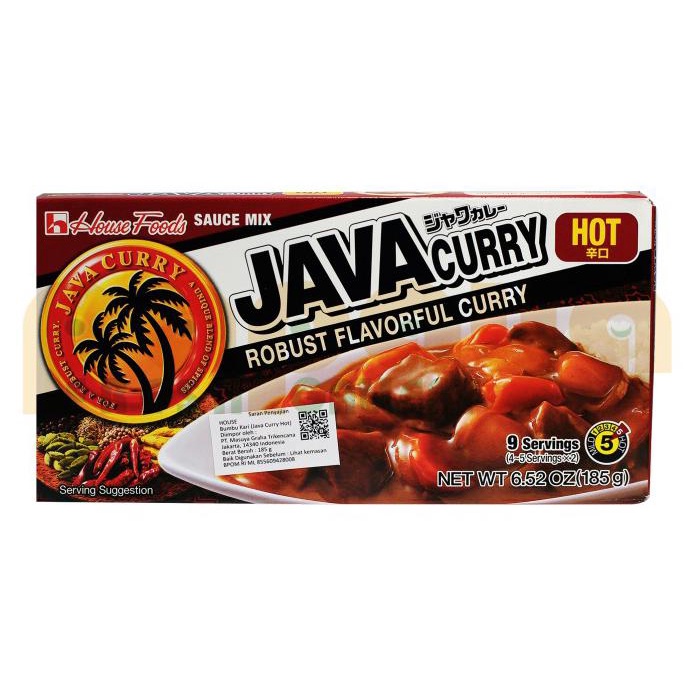 

HOUSE JAVA CURRY JUMBO HOT ENGLISH 185 GR