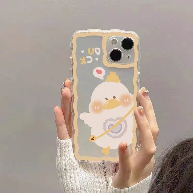 Soft Case Silikon TPU Transparan Desain Bebek Untuk IPhone 13 12 Mini 11 10 Pro XS Max X XR 8 7 6 6S Plus SE 2020