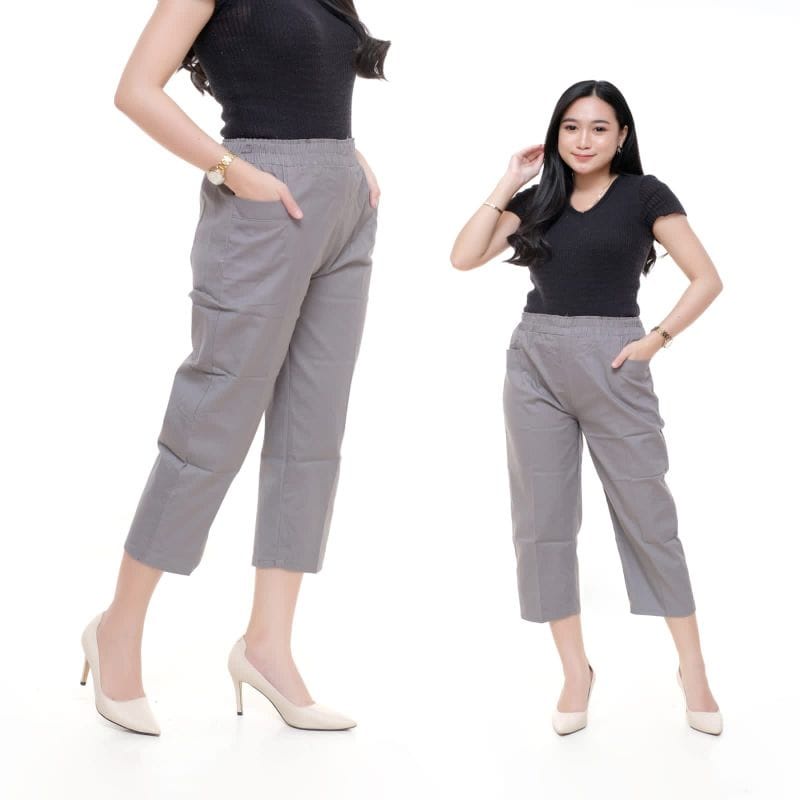 Celana Kulot Wanita Willow Pants - Celana Wanita Korea 7/9 - Celana Kulot Korea Pant Celana Wanita Bawahan