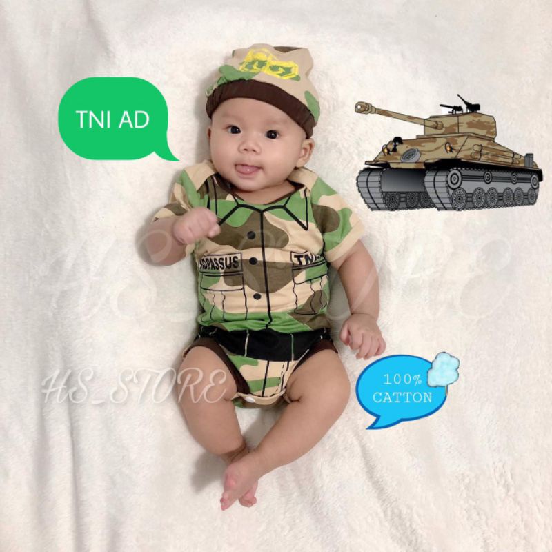 HARGA GROSIR ! JUMPER TENTARA TNI BABY / BAJU BAYI /BAJU BABY / JUMPER BAYI / KOSTUM BAYI TERMURAH !