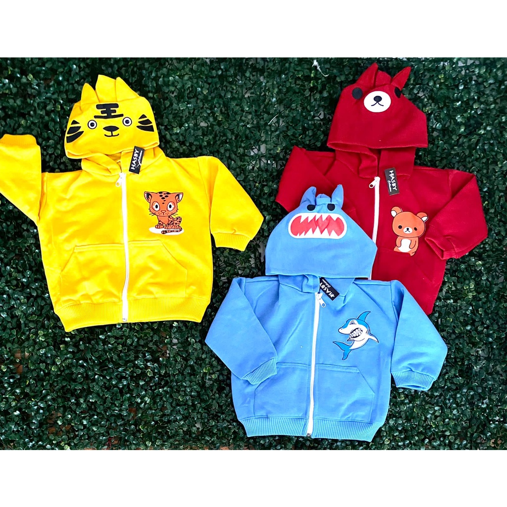 jaket anak hangat lucu, murah, karakter atasan 3-12bulan (RG067)