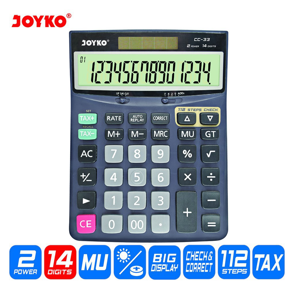 

Calculator / Kalkulator Joyko CC-33 / 14 Digits / Check Correct