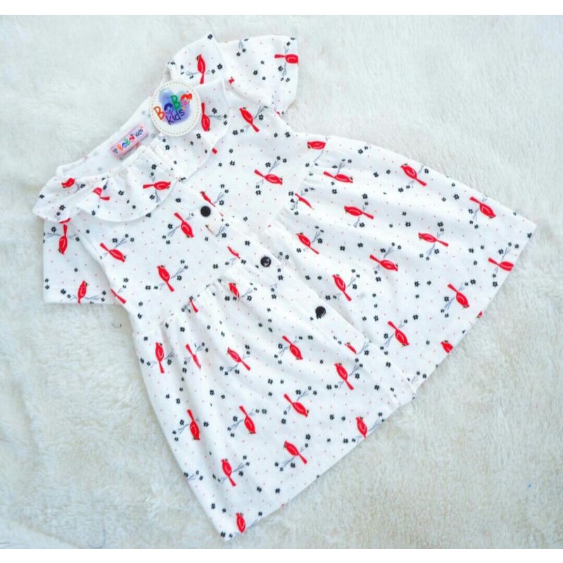 (Bisa Pilih Motif) Baju Dress Anak Perempuan Cewek Fellica Bobokids Size 234 / 1- 3 Tahun