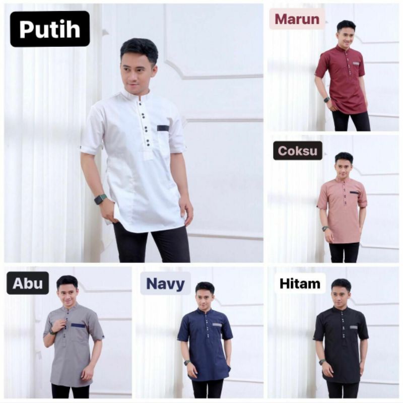 baju Koko dewasa lengan pendek ( M L XL XXL )