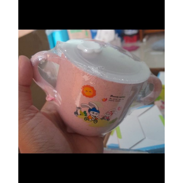 Training Mug Cup Straw / Cangkir Minum anak Melatih Anak Minum dengan Sedotan