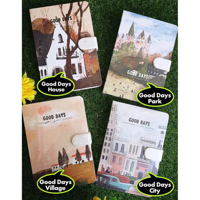 

[[BISA COD]] Buku Diary Fancy Hardcover Kunci Magnet Leather - GOOD DAYS