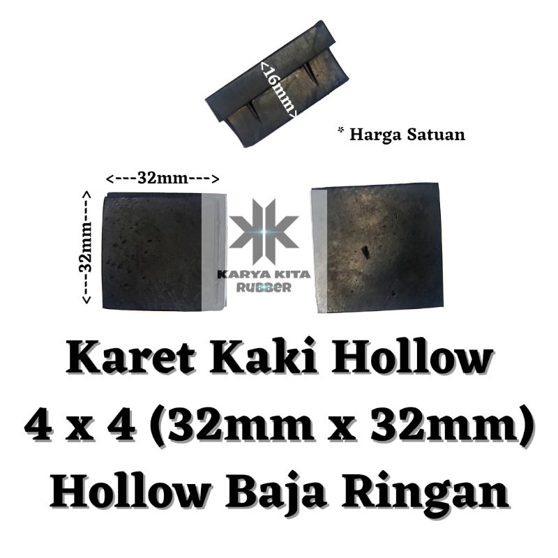 Karet Tutup Kaki Meja Kursi Rak Besi Hollow 4x4 Baja Ringan