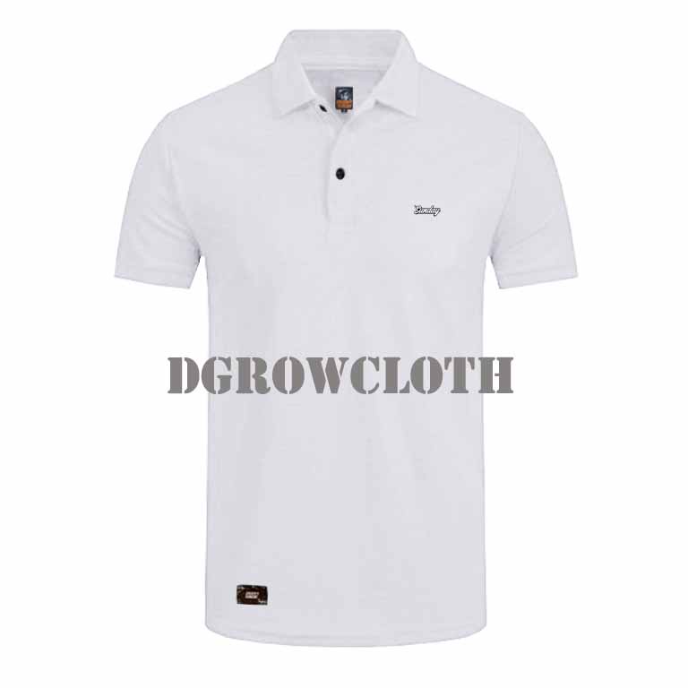 Polo Shirt Pria Warna Putih Polos