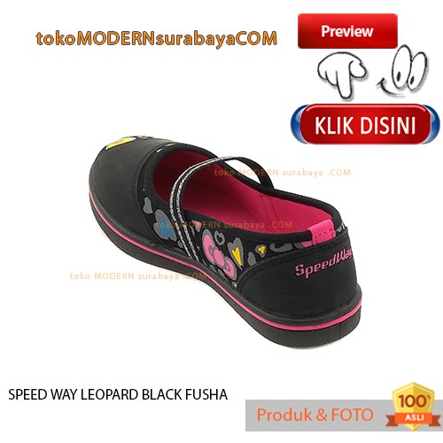 SPEEDWAY-LEOPARD sepatu anak santai sepatu slip on