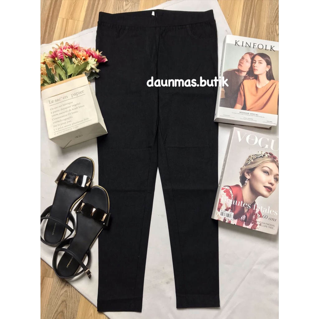 1KG MUAT 4PCS | BLACK HIGHWAIST LEGGING PREMIUM HIGH QUALITY SUPER STRETCH MELAR