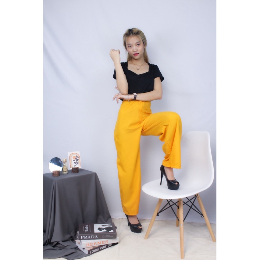 BEFAST - ZRX OOTD Celana Kulot ALIMAH / Celana Kulot Panjang Hw Highwaist Kancing Reseleting Rayon Premium / Kulot Kekiniaan Wanita Remaja / Celana Pankang Polos Casual / Celana Kulot Terlaris / Trendy / Celana Panjang Kulot Banyak Warna / Termurah