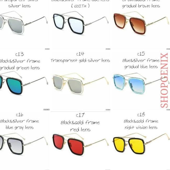 MLR Kacamata Tony Stark - IRON MAN - Avengers: Infinity War/Endgame ❄ ✹