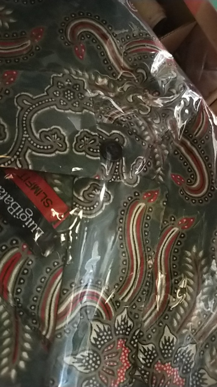 Kemeja Batik Pria Slim Fit Hem Batik Pria Slimfit Luigibatani Elegan Cbs679