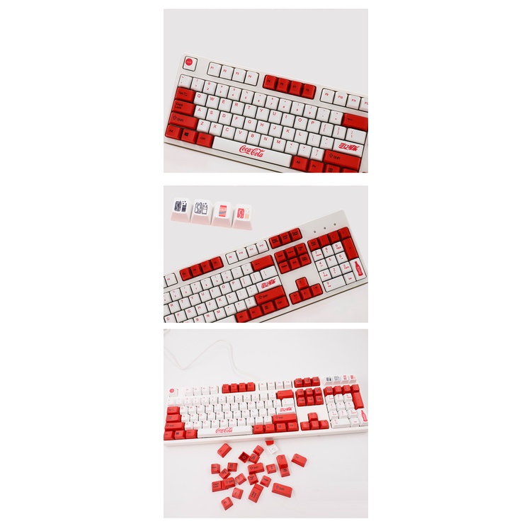 Keycap 104 Tombol Oem Sublimasi Pbt Tema Binatang Cherry Untuk Keyboard Mekanik