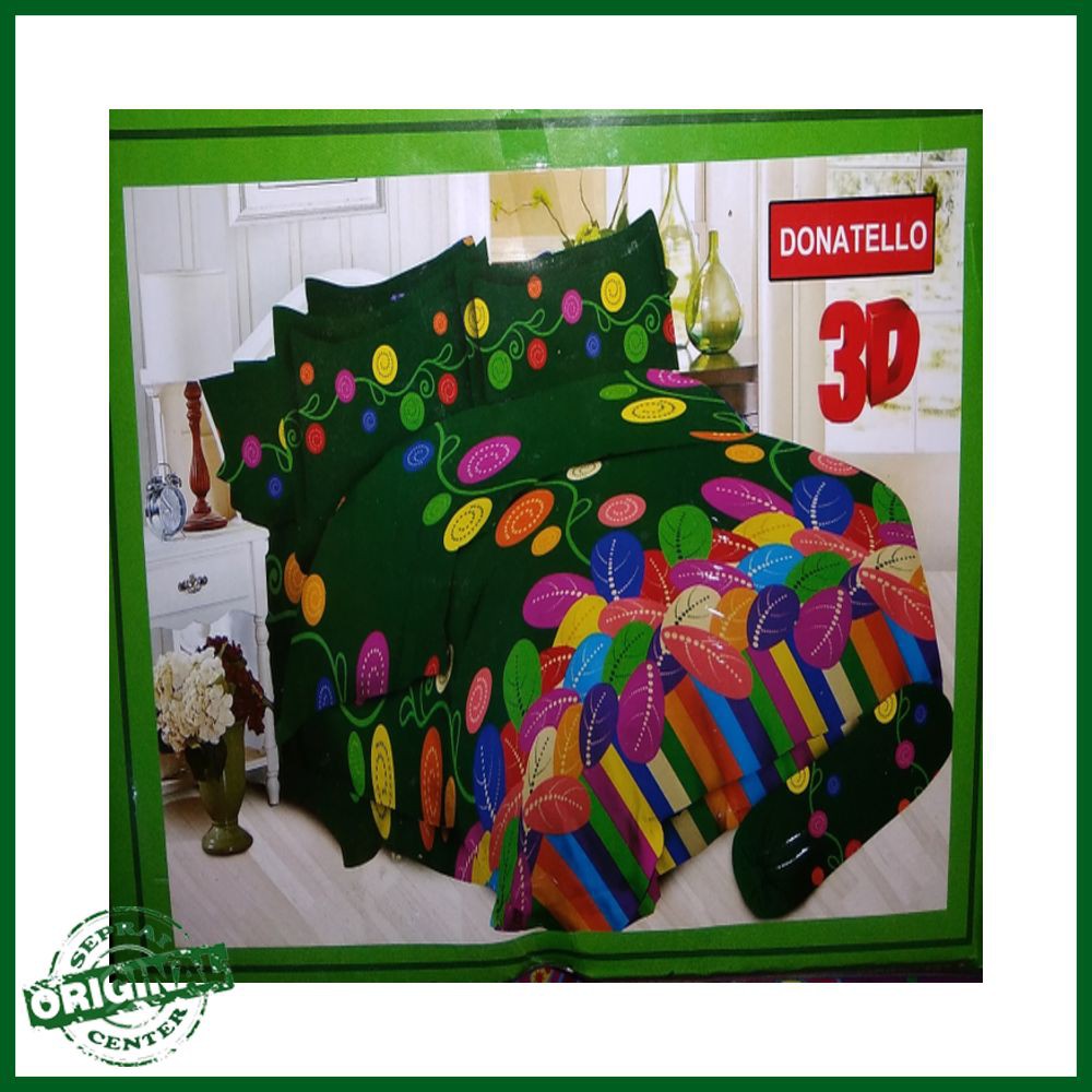 SEPRAI / SPREI BONITA DONATELLO No.1 KING 180 SEPRAI HIJAU TUA DAUN WARNA WARNI