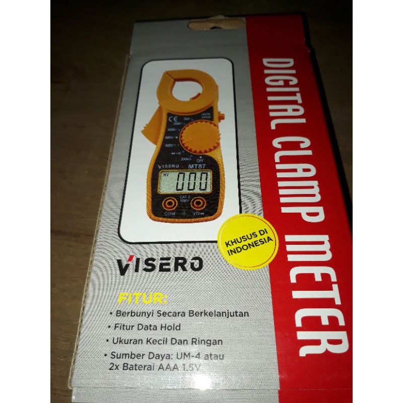 clamp ampere tang ampere meter digital visero