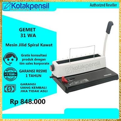 

Mesin Jilid Spiral Kawat GEMET 31 WA (A4, 3:1)