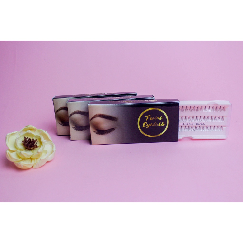 EYELASH EXTENTION BULU MATA TANAM KNOTFREE &amp; FLARE TWINS EYELASH