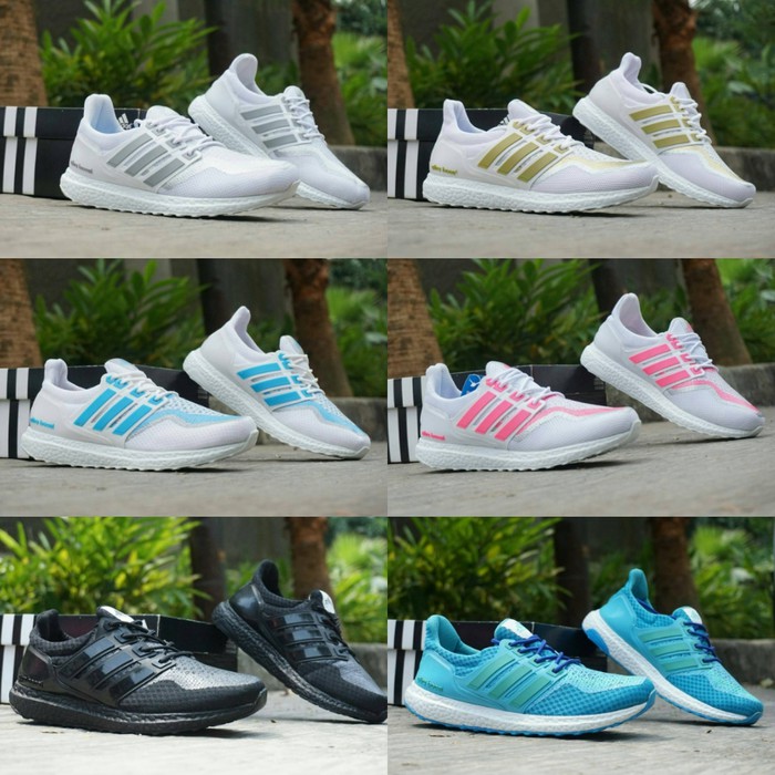 Termurah Adidas Ultraboost size 36 - 40 sepatu wanita gym biru pink hitam putih