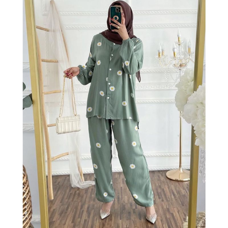 OMYRA ONE SET / KINAN LULU ESPANA LIVIA TARINA AVORA MADIA NACO ELINA ONE SET RAYON TIE DYE-Alyna set