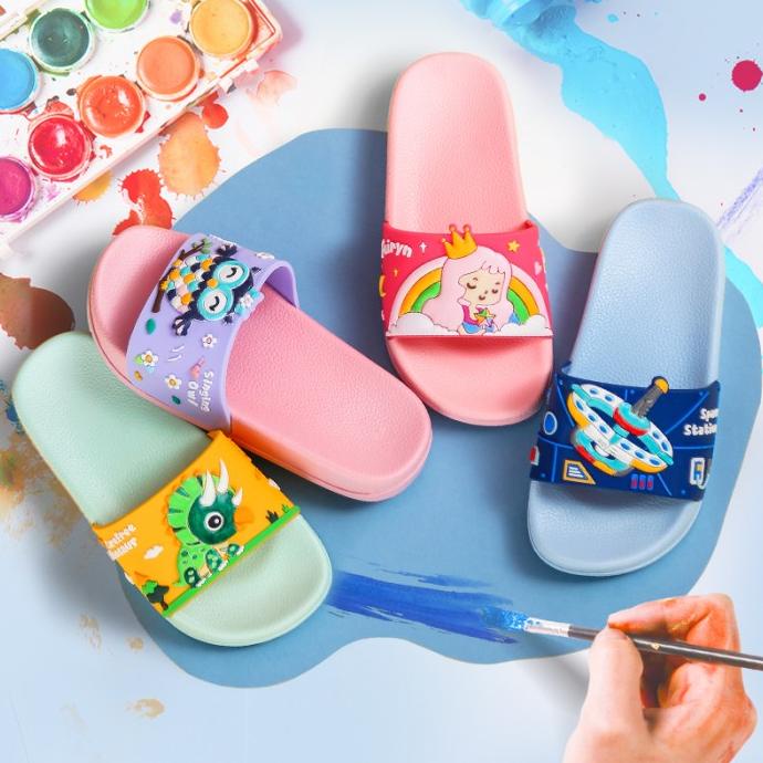 Sandal Anak Slop Sandal Lukis - DIY Painting Slipper for Kids