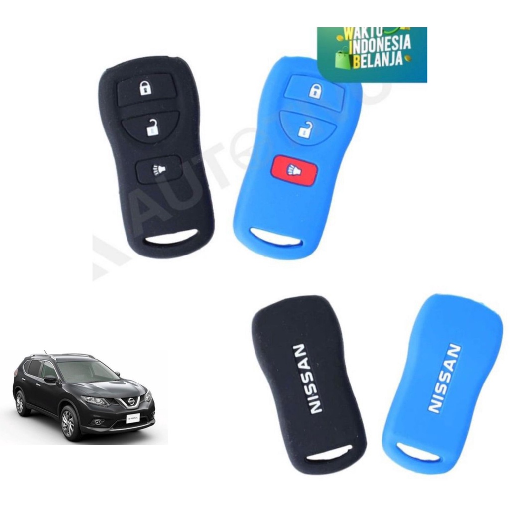 Silikon Kunci Remot Mobil Livina Xtrail Hitam Biru