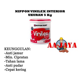 Nippon Vinilex Interior Cat  Tembok  Ukuran 5 Kg Putih 