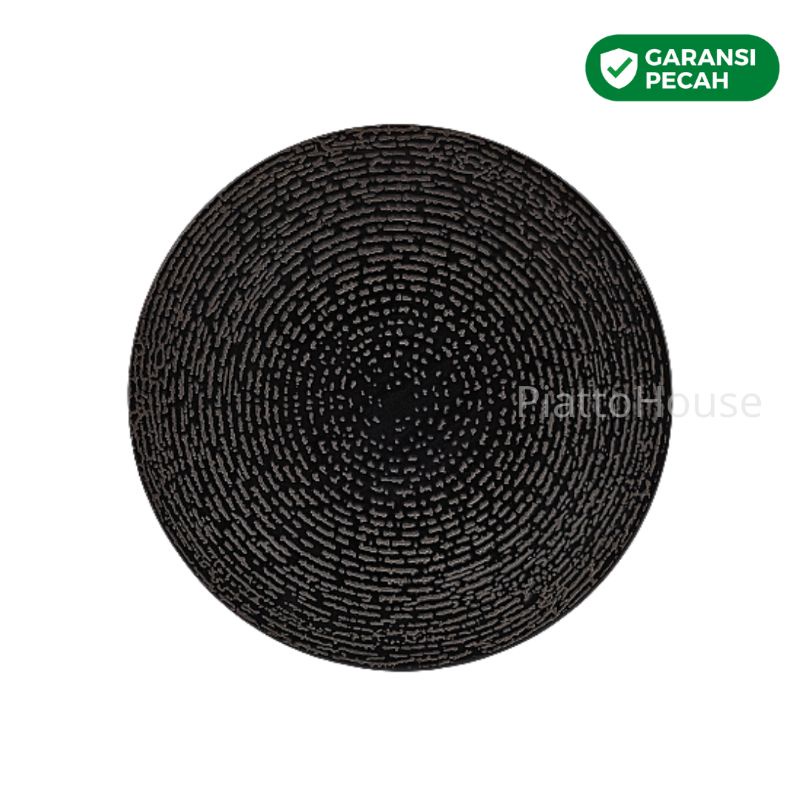 PIRING MAKAN KERAMIK MURAH / SALAD PLATE RUSTIC ukuran 21cm-AZTEC