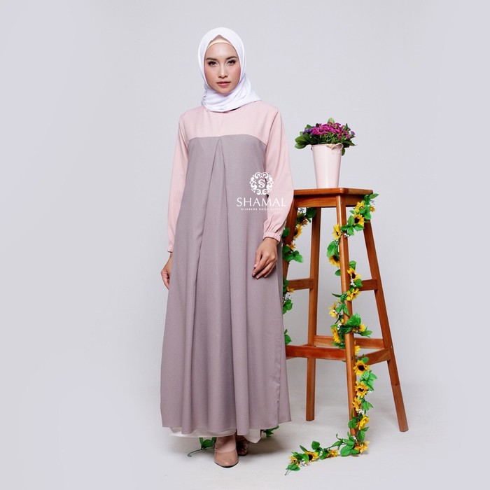 Baju Tunik Dress Wanita Muslim - Morena Semi Gamis