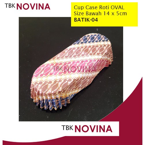 Oval Cup Case Roti / Paper Cup Oval / Kertas Alas Roti Motif BATIK - Kertas Cup Roti Oval